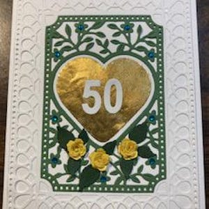 Tarjeta de feliz 50 aniversario