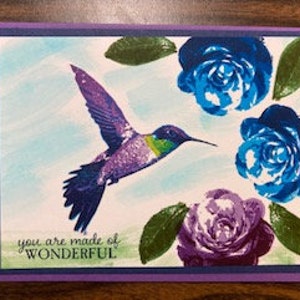 Hummingbird Greeting Card - Choose A Greeting
