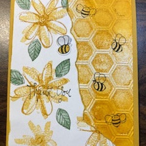 Thank You Bee Style Greeting Card