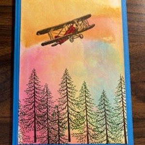 Vintage Airplane Greeting Card
