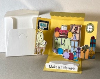 Make A Little Wish - Birthday Card - 2 inch