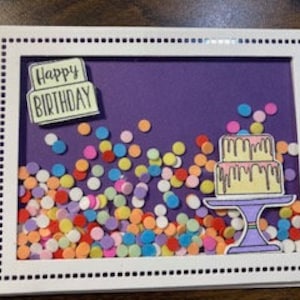 Alles Gute zum Geburtstag Cake Shaker Karte