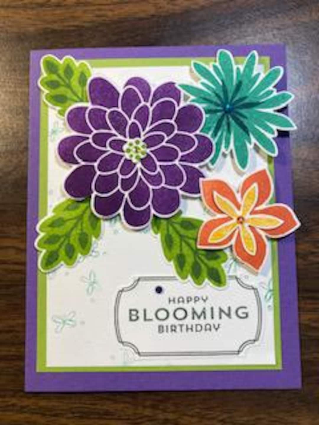 Happy Blooming Birthday Card - Etsy