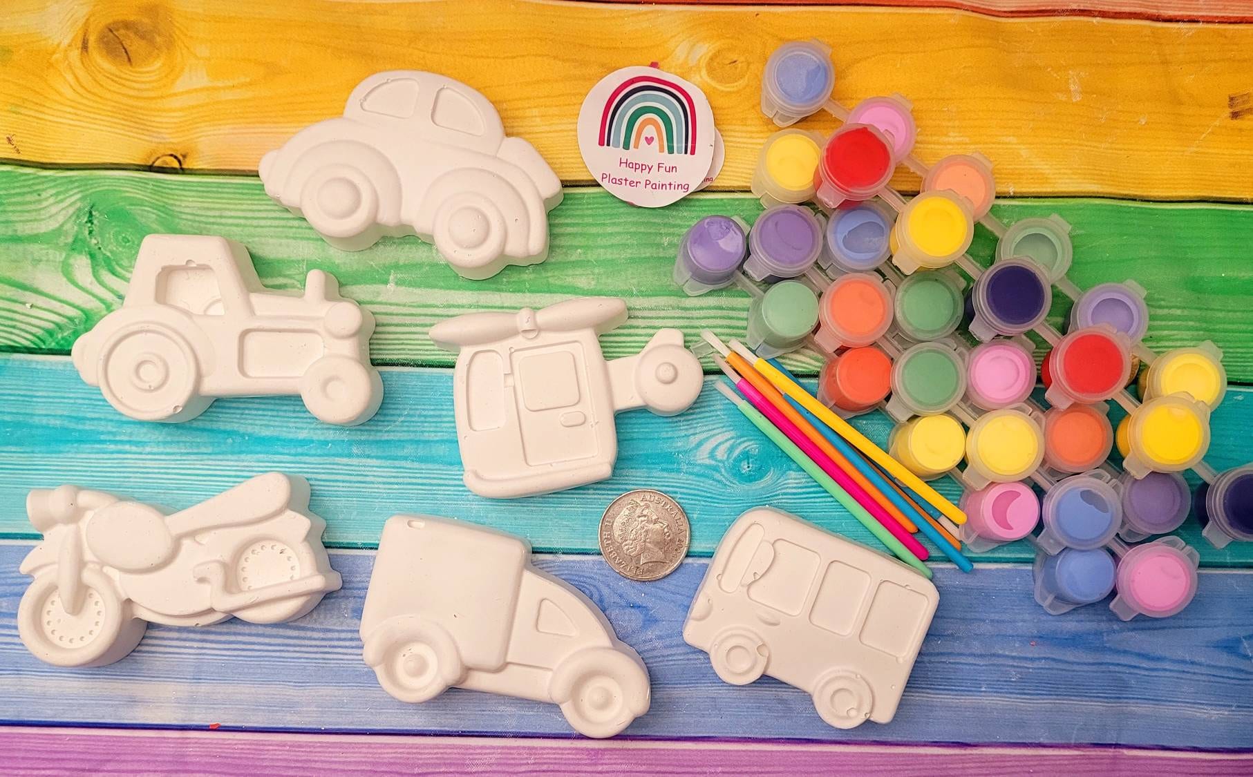 Bulk Ready to Paint Party Favours Boy Vehicles Truck Car Paint Your Own