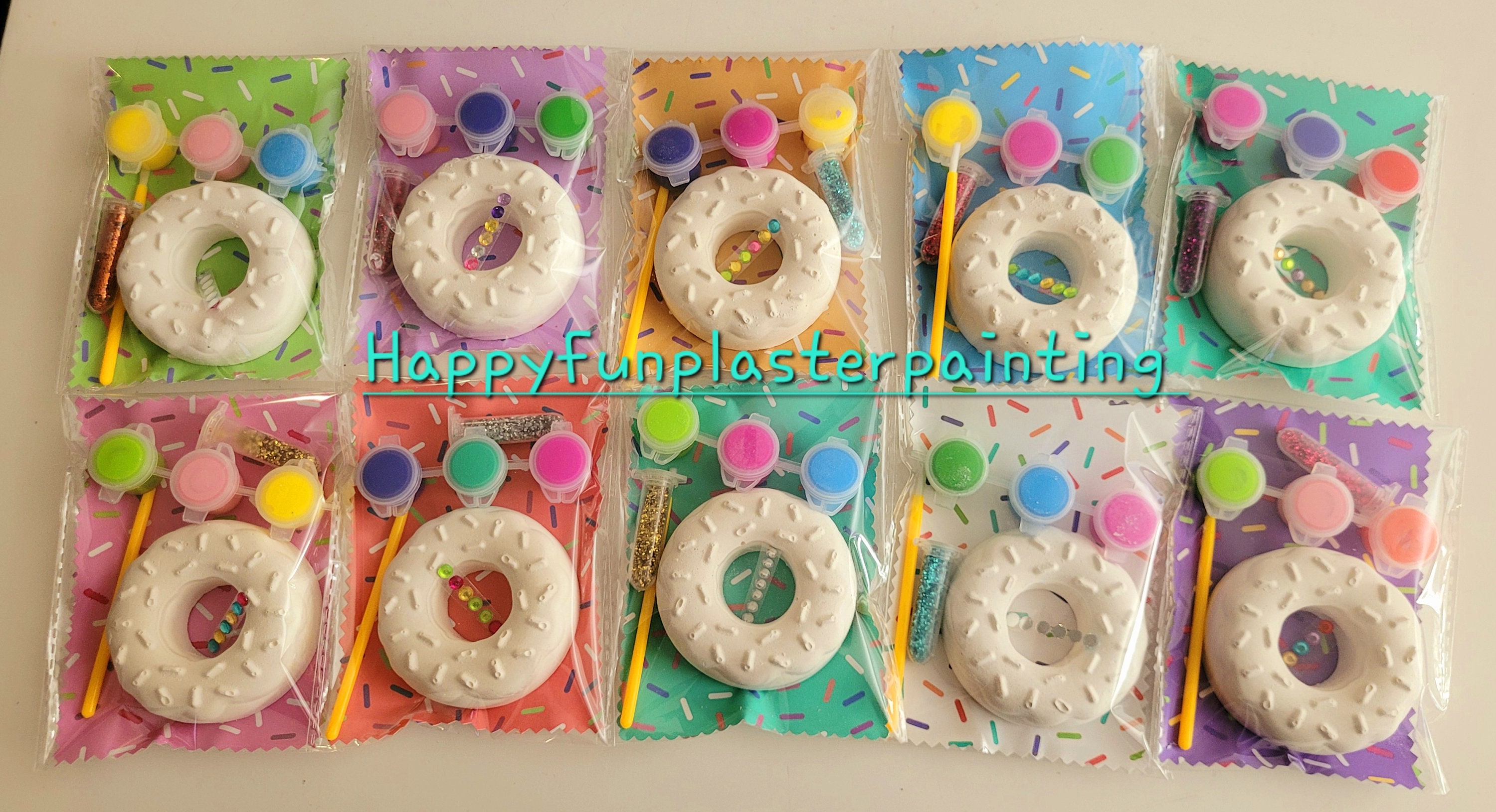 Personalized Donut Birthday Ready to Paint Canvas for Kids 