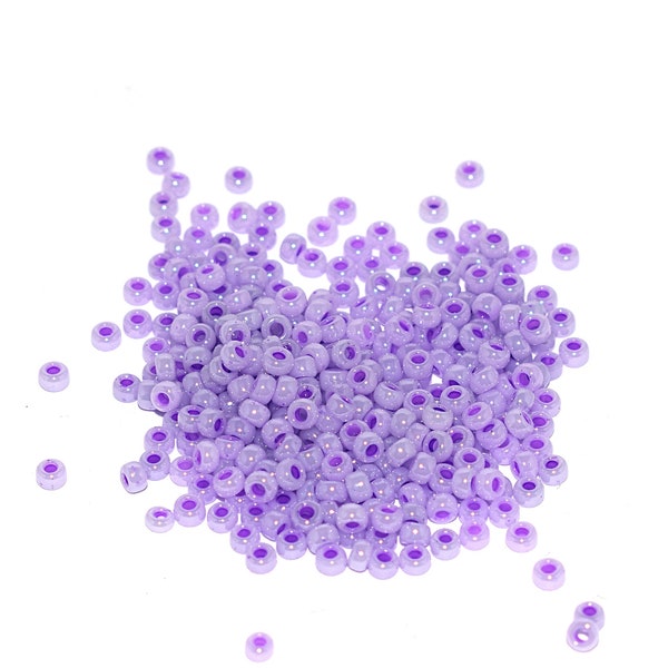 30 , 50 ou 100 g rocaille  miyuki 11/0 ceylon lavender (mauve / violet clair ) 11-534