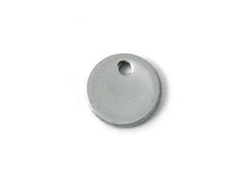 10 - 20 - 50 Sequin  rond  / disque plein acier inoxydable argenté 8 mm