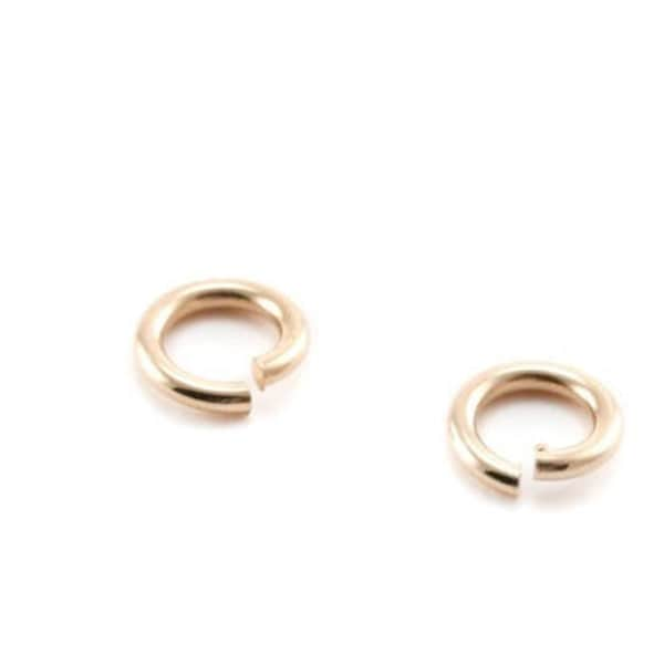 20, 50 ou 100 Anneaux de jonction plaqué or rose / rose gold 4mm