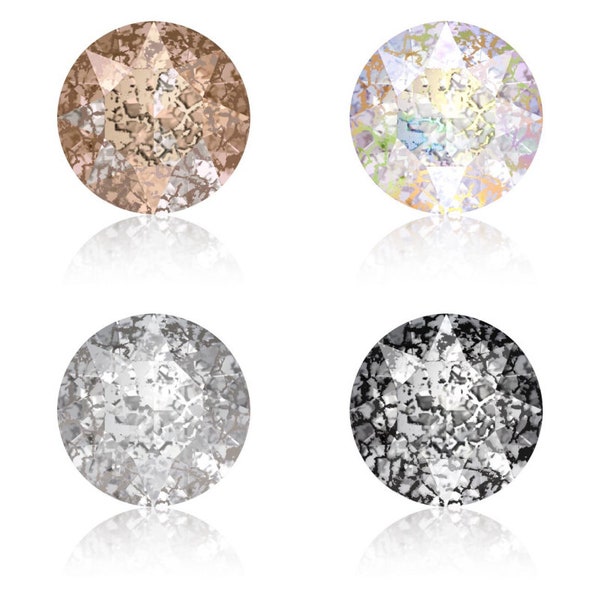 5, 10 or 20 Strass - Swarovski SS39 crystal stone (1088) 8 mm - pink, silver, white, black patina (with small chips)
