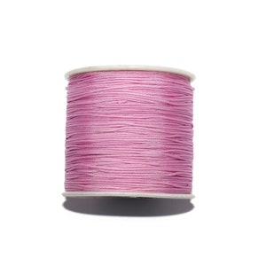 120m Roll 0.8mm Nylon Mala Thread Hot Pink -  Israel