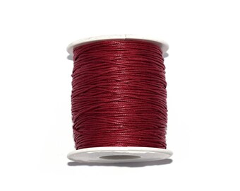 20 / 50 / 100 meters Waxed cotton 1 or 2 mm burgundy