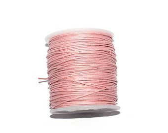 20 / 50 / 100 meters Waxed Cotton 1mm or 2 mm or 3 mm light pink