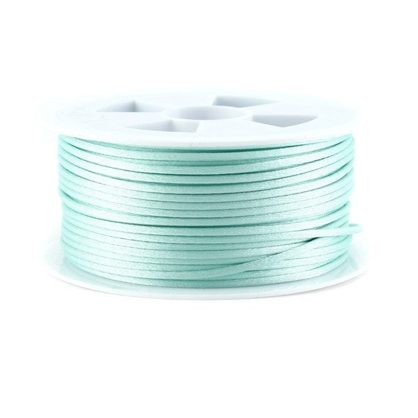 5, 10, 20 of 50 meter rattenstaart 1,5 mm of 2,2 mm (Chinese string) watergroen