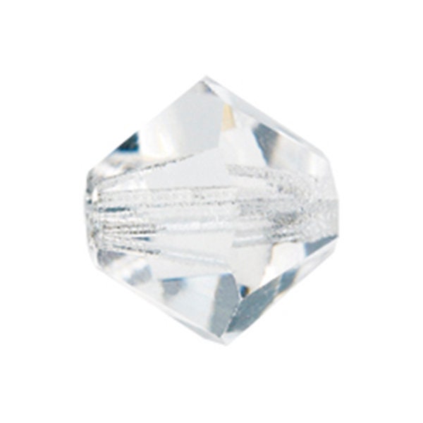 50 - 100 toupies cristal Preciosa 4mm Crystal (transparent)