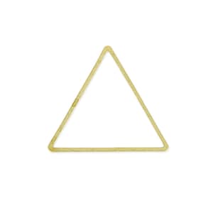 10 , 20 or 50 Triangle empty gold metal (yellow gold) 15 mm - 24 mm - 27 mm thin empty (bead, connector, pendant, charm)