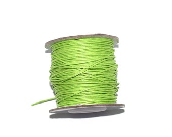 20 / 50 / 100 meters Waxed Cotton 1 mm light green