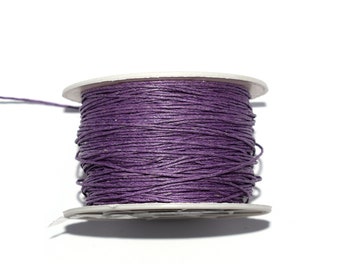 20 / 50 / 100 meters Waxed Cotton 1 mm medium purple