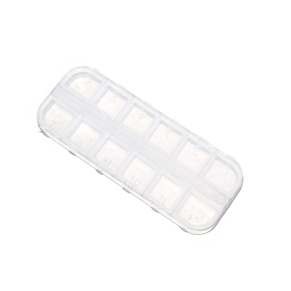 1, 5 or 10 Adjustable Transparent Storage Box 10 Compartments 133x100x27 Mm  ideal for Storing Beads, Buttons, Fishing, Etc. 