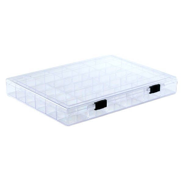 1 , 5 ou 10 Boite de rangement avec 36 cases plexiglas transparent