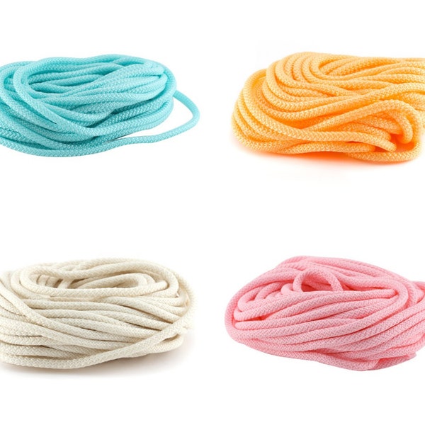 5, 10 ou 20 m (mètres) Paracorde 5 mm turquoise (bleu), orange clair, rose clair ou beige (ivoire) (corde escalade / de survie)