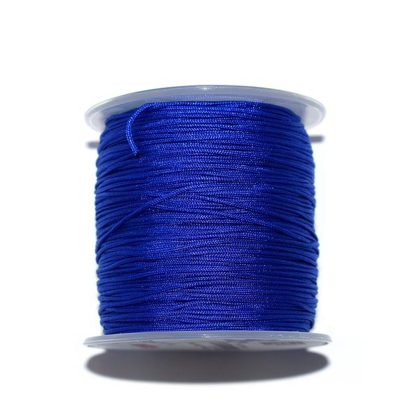 20, 50 or 100 meters braided nylon thread 1mm (jade thread) royal blue (ideal for macramé or reinforcement weaving pearls)