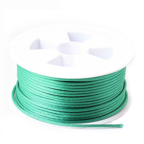 5, 10, 20 ou 50  mètres de queue de rat 1,5 mm ou 2,2 mm (ficelle chinoise) vert prairie