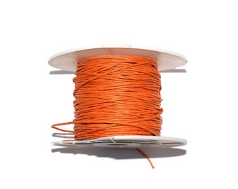 20 / 50 / 100 meters Waxed Cotton 1 or 2 mm orange