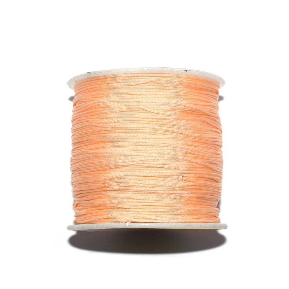 20, 50 or 100 Meters Braided Nylon Thread 0.8mm jade Thread Peach