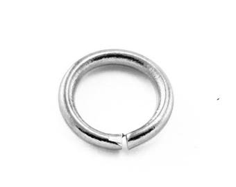 100 - 200 - 500 or 1000 Silver metal junction rings 3 - 4 - 5 - 6 - 7 - 8 - 10 or 12 mm (strong and resistant)