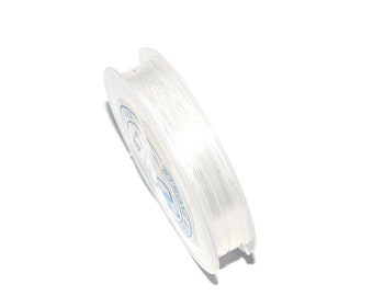 Bobine 20 , 50  ou 100 mètres fil nylon élastique transparent 0.4mm -  0.6mm - 0,5mm ou 0,8mm