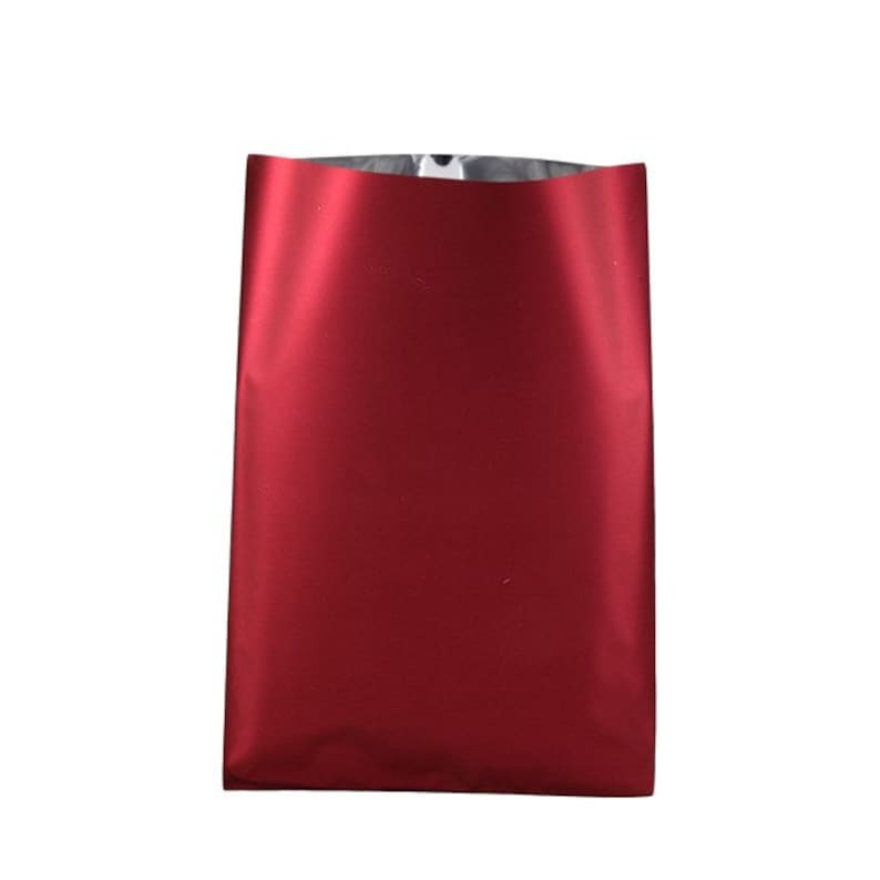 20, 50, 100 ou 200 Emballage cadeau bordeaux rouge foncé brillant métallisé 10x15cm ou 15x25cm image 1