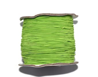 10, 20 ou 50 mètres fil nylon rond élastique gainée vert pomme 1 mm