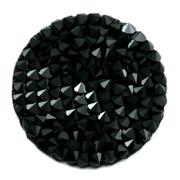 Palet / Pastille Crystal rock rond 15, 24, 30 mm en cristal Swarovski noir ( jet)