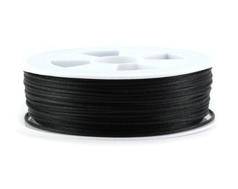 5, 10, 20 or 50 meters of rat tail 1.5 mm or 2.2 mm (Chinese string) black