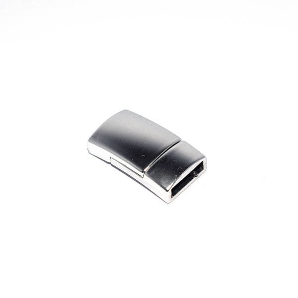 1 , 5 or 10 Magnetic clasp metal 24x14 mm hole 10 mm (silver or matt silver) - Ref: 2514 - 2809