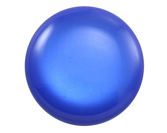 5, 10 ou 20 cabochon rond Polaris 12 mm / 24mm bleu électrique