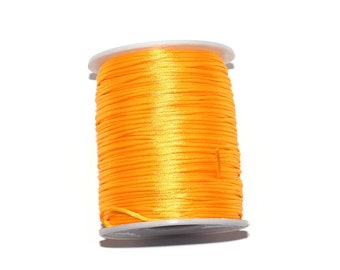 5, 10, 20 ou 50  mètres de queue de rat 1,5 mm ou 2,2 mm (ficelle chinoise) orange fluo