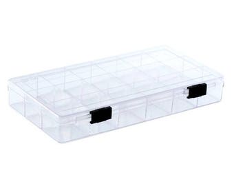 1, 5 or 10 Storage box with 18 transparent plexiglass boxes