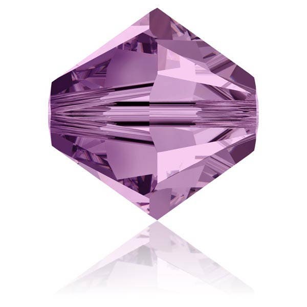 20 - 50 ou 100 toupies Swarovski  3 - 4 mm light  amethyst (violet - mauve clair  )