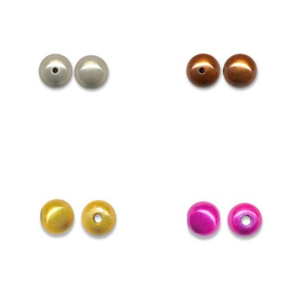 100 , 250 ou 500    perles magiques acrylique 4 mm crème, cuivre, doré et fuchsia