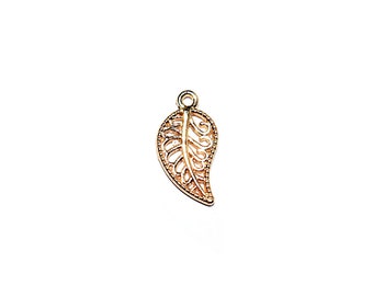 20 - 50 - 100 Arabesque sheet 14x8mm fine gold metal (small pendant, charm)