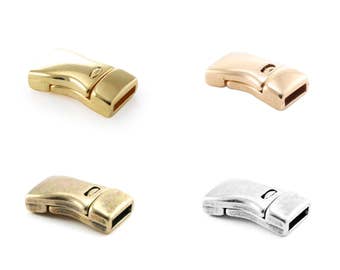 1, 5 or 10 Magnetic clasp metal 23x13mm hole 10mm (gold, rose gold, bronze or silver)