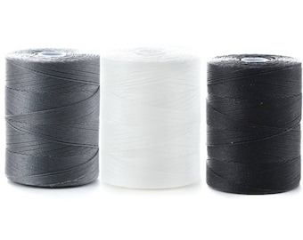 1 bobine (293 m)  Micro Corde C-lon Tex 70 (0.3175mm) Noir, gris ou blanc  0.3mm pour macramé et miyuki 11/0