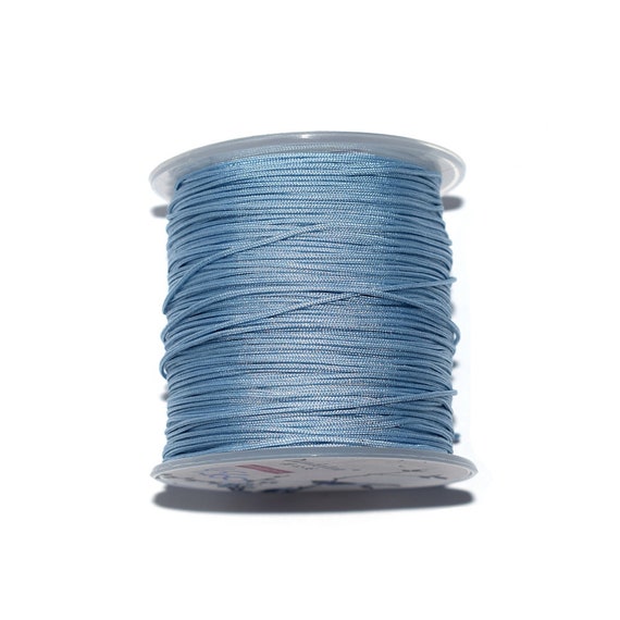 20, 50 or 100 meters braided nylon thread 1mm (jade thread) light blue  (ideal for macramé or reinforcement weaving beads)
