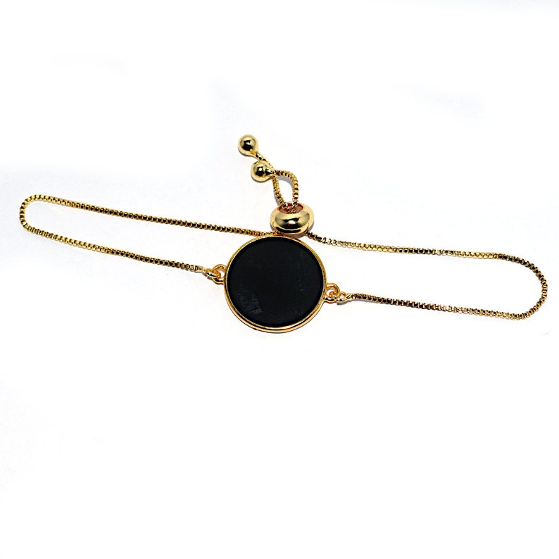 Creatieve kerstdoos DIY-pakket 3 sieraden om zelf te maken, ketting, asymmetrische oorbellen en gouden glas-in-lood armband zwart/wit afbeelding 9
