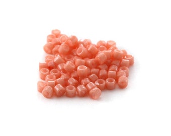 5, 10 ou 20 g perles Delica Miyuki 11/0 Duracoat dark salmon (corail / saumon foncé) DB-2112 (DB2112)