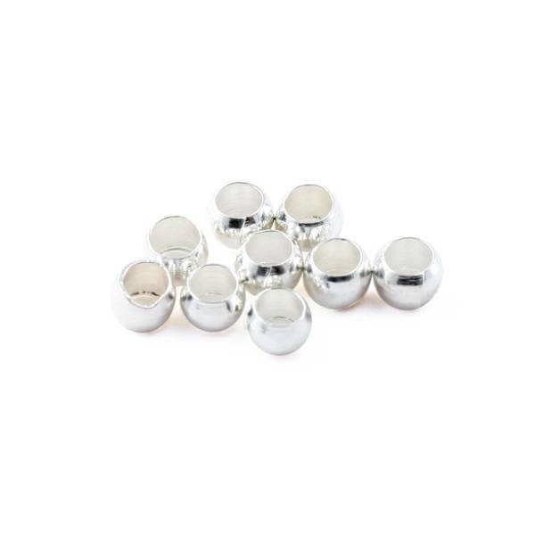 50, 100, 200 ou 500 Perle à écraser 2, 2.5 , 3 ou 4 mm  métal argenté (petite perle de blocage / intercalaire)