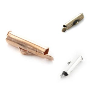 10 , 20 ou 50 embout tube pour tissage perles 16x4mm idéal pour miyuki delica argenté, bronze ou rose gold or rose image 1