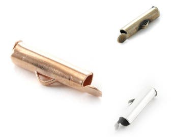 10, 20 or 50 tube tip for weaving pearls 16x4mm ideal for miyuki delica - silver, bronze or rose gold (rose gold)