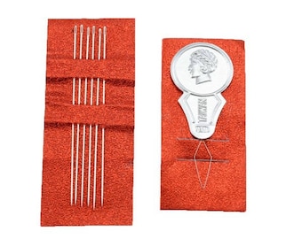 Blister 6 or 12 beading needles + threader 0.46 x 54 mm Size 10 (ideal for weaving pearls, miyuki, rockeries) -